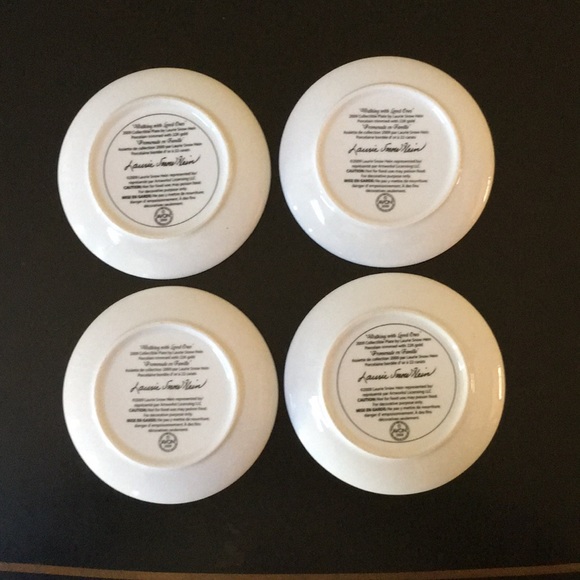 2/$15 Mini plates set 22k gold trimmed - Picture 6 of 11